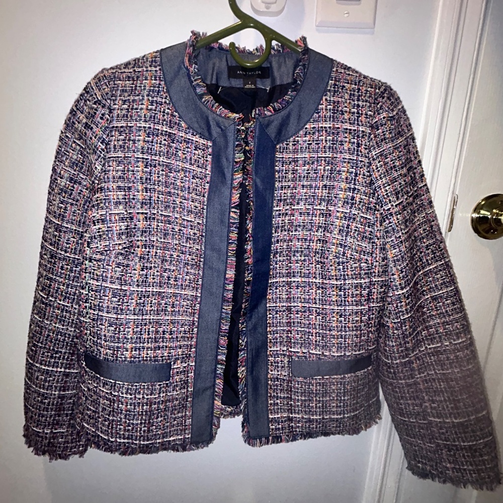 x2 Ann Taylor Knitted Blazers, Sz 2